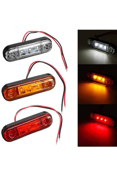 BGRJ Automotive 3smd red marker lamp, side, warning lamp, 12-24V