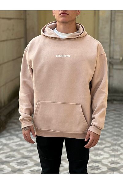 Boi Φούτερ με κουκούλα Unisex Beige Brooklyn