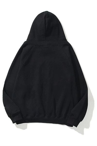 Boi Unisex Μαύρο Φούτερ Basic Φούτερ με κουκούλα