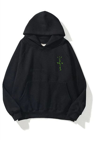 Boi Unisex Cactus Jack Air Black Φούτερ με κουκούλα