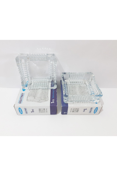 renkli çiçekler 2 штуки скляних попільничок 10x10x3,5 см квадратні скляні попільнички