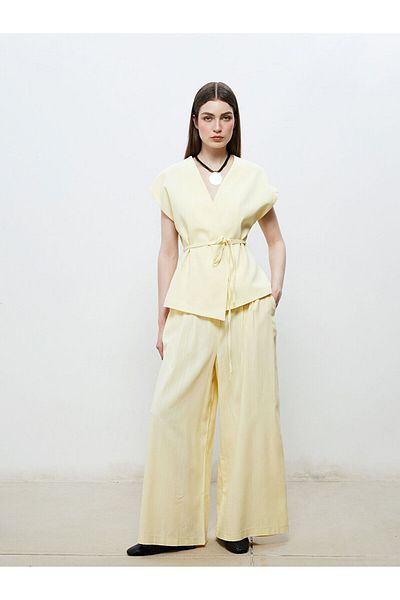 LC Waikiki Wide Leg Women's Trousers with Elastic Waist