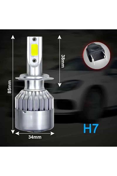 BGRJ Automotive H7 C6 LED bulbs, 6500k, 3800 lumens