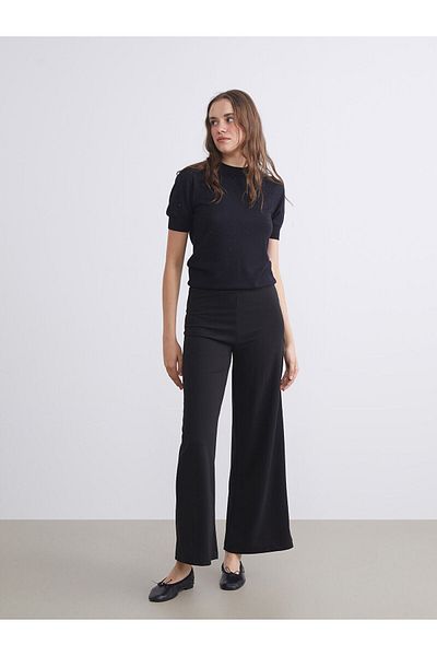 LC Waikiki Wide Leg Women's Trousers with Elastic Waist