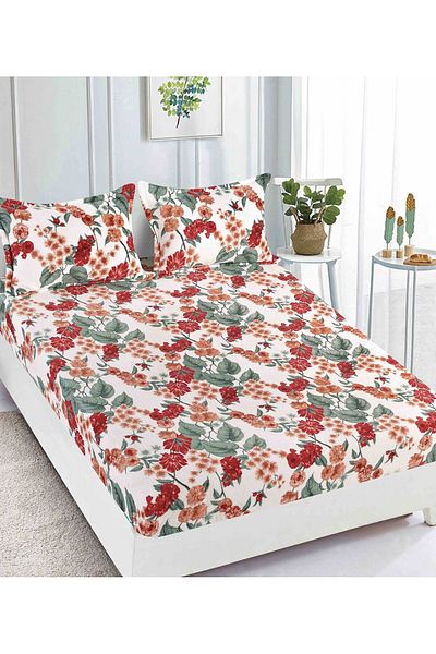 FIONNA.RO Cocolino Elasticated Duvet Cover and Pillowcases 180x200cm - Mini Floricele