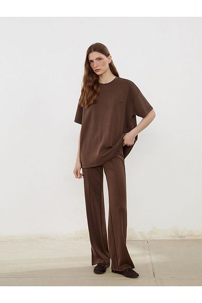 LC Waikiki Pantaloni plisați pentru femei în amestec modal slim fit