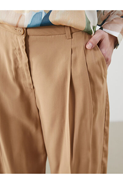 LC Waikiki Sari Loose Fit Women's Pleated Trousers