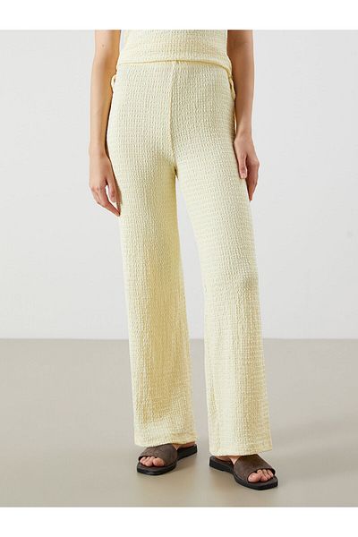 LC Waikiki Elastic Waist Textured Women's Trousers