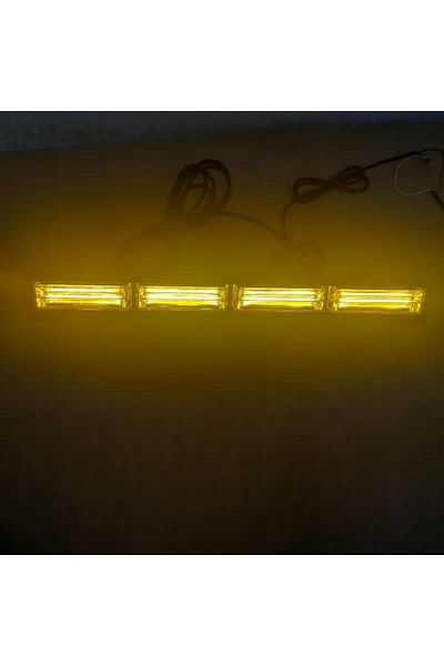 BGRJ Automotive 4 COB 72W rotating beacon bar, strobe functions, 12-24V with button