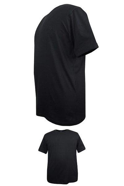 marufshop Oversized 100% Cotton T-Shirt with Size Suitable for 115 Kilos-150 Kilos Crew Neck Plain T-Shirt Black