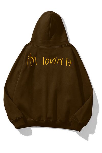 Boi Унисекс Суичър Im Lovin It Mc Суитшърт Кафяв