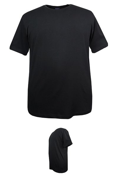 marufshop Oversized 100% Cotton T-Shirt with Size Suitable for 115 Kilos-150 Kilos Crew Neck Plain T-Shirt Black
