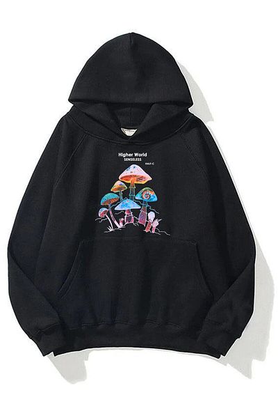 Boi Μαύρο φούτερ Unisex Higher World Hoodie