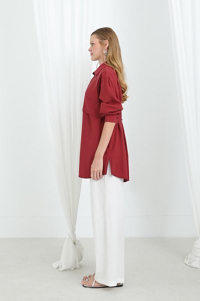 Loreen Women's Side Tie Shirt - 20662Gml