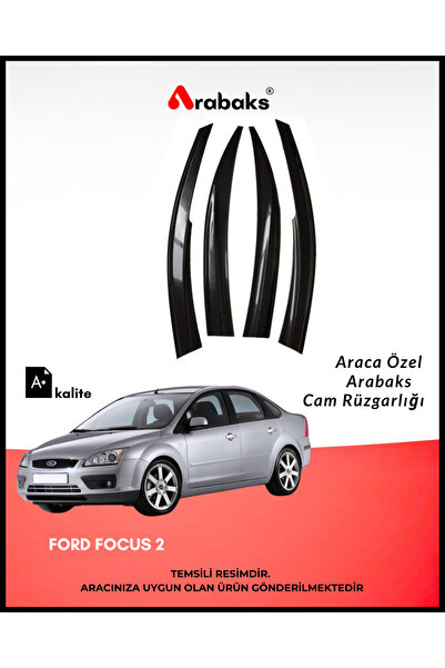 Arabaks Ford Focus 2 Cam Rüzgarlığı 4'lü Takım (MUGEN TİP, DAYANIKLI MALZEME,...