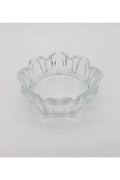 ÇEÇEN HOME Glass Ashtray, Ash Tray, Round Crystal Luxury Ash Tray