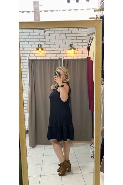 TUBA TOPTAŞ Firfirli Seersucker Dress