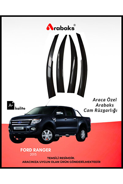 Arabaks Ford Ranger 2013 Cam Rüzgarlığı 4'lü Takım (MUGEN TİP, DAYANIKLI MALZEME, KOLAY MONTAJ)