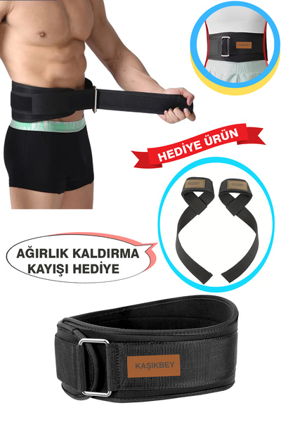 KAŞIKBEY Loins Weight Belt Fitness Waist Support Belt Professional Fitness We...