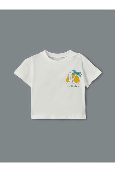 LC Waikiki Summer Collection Printed Baby Boy T-Shirt and Shorts 2-Pack City
