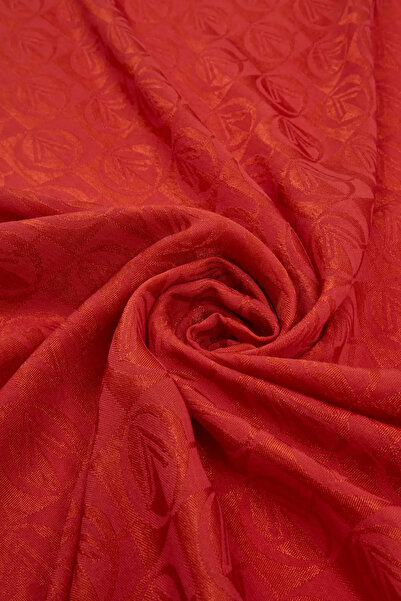 Valentino Orlandi Alia, Jacquard Lyocell Shawl - Checkered Pattern - 14 - Red