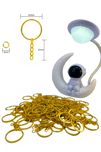 CSG BAZAAR 10 Adet Altın Renk Zincirli Anahtarlık Halkası- Takı Ve Hobi İçin ...