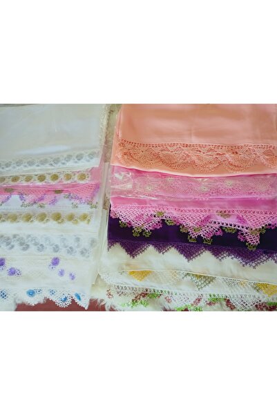 hoaryage ΧΕΙΡΟΠΟΙΗΤΟ Κέντημα Κέντημα Προσευχής Πανί Προίκας Mevlüt Κασκόλ Κρεπ Ύφασμα