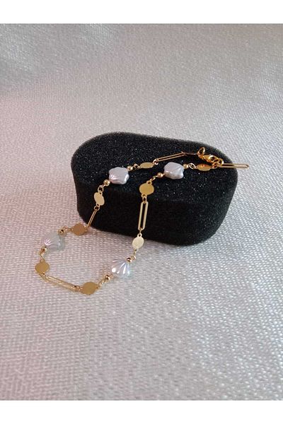 MODA MANANI Elegant Gold Chain Stone Women's Anklet – Summer Foot Jewelry