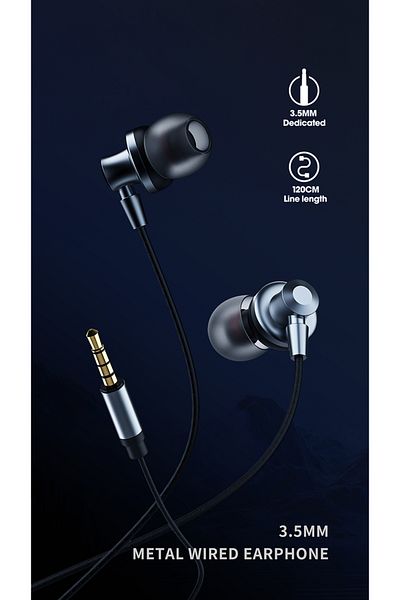 Lanex Lankeys LE11 Stereo Noise Cancelling Earphone with Microphone, 3.5mm Jack, 120cm, Black