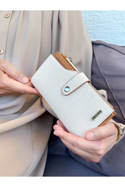 Just Polo JP Just Polo Women's Cream Multi-Eye Wallet with Coin and Card Compartment
