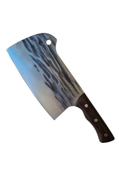 Globalport Retail Professional butcher's cleaver 900 g, Full Tang, forged carbon steel blade, wooden handle