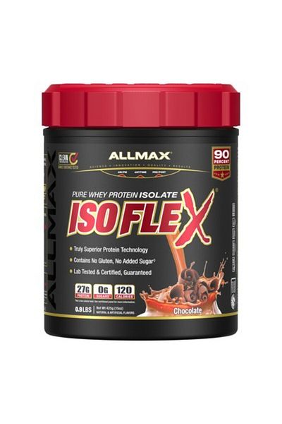 ALLMAX Nutrition ALLMAX ISOFLEX Whey Protein Isolate Chocolate - 1 lb - 27 Grams of Protein