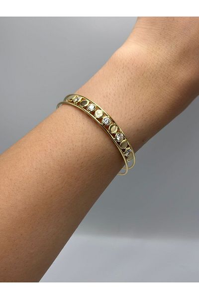 MyladyAccessoriess Single Stone and Crush Detail Steel Handcuffs