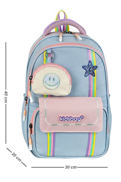 ms mixxstore Primary School Bag with Orthopedic Back Support, Foil Lunchbox and Pen Holder