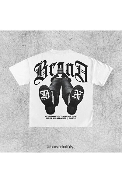 MAGORS Θέμα μάρκας Unisex Oversize Cut 100% βαμβακερό μαλακό λαιμόκοψη λευκό ...