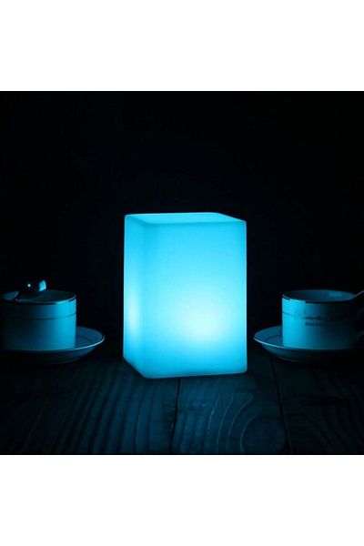 ETRONIK 2 Pack 6-Inch Rechargeable LED Mood Light Cube 16 RGB Colors 5 Brightness Levels 4 Modes withRemote