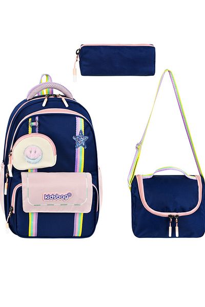 Çınka Bags Thermal Nutrition Orthopedic Back Supported Backpack School Bag Set 3 Piece Set