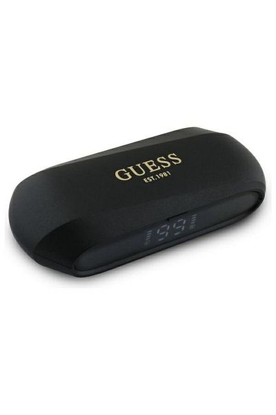 REDz Accessories Căști fără fir Guess, Bluetooth TWS, Logo metalic Classic Elongated, Negre