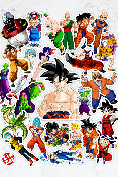 ZipZap Pachet de autocolante Dragon Ball Anime pentru telefon, laptop, Bullet...