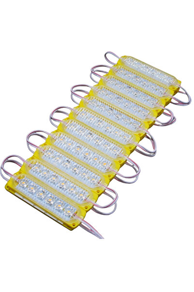 BsElektronik Dekoratif Parmak LED 6 Led 24V 20'li Paket Sarı Renk