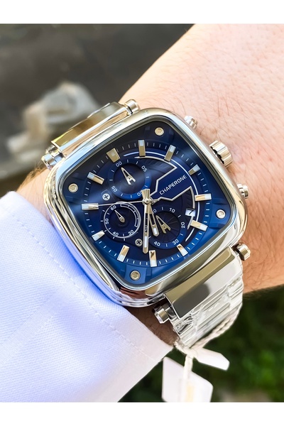 Chaperone Erkek kol saati su geçirmez Çelik kordon Kare model