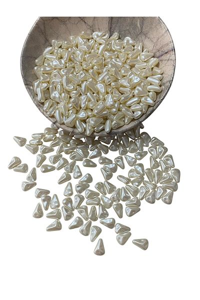 312 KONSEPT 50 Pieces of Cream Shaped Plastic Acrylic Beads