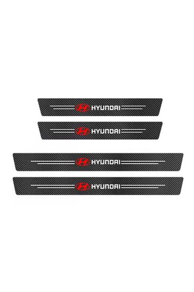 MAF Set 4 pieces for Hyundai Carbon Fibre Stickers Scratch Protector for Car Door Sills