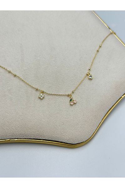 MyladyAccessoriess Steel Anklet with Cherry Detail