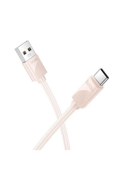 REDz Accessories Hoco X114 Data Cable, USB to Type-C, Compatible with iPhone 15/16 and Android, Fast 3A, Pink