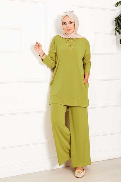 EBRUTESETTÜR Pocket Detailed Sandy Double Set