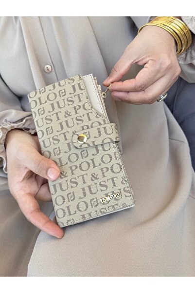 Just Polo Women's Sand Multi-Eye Wallet with Coin and Card Compartments