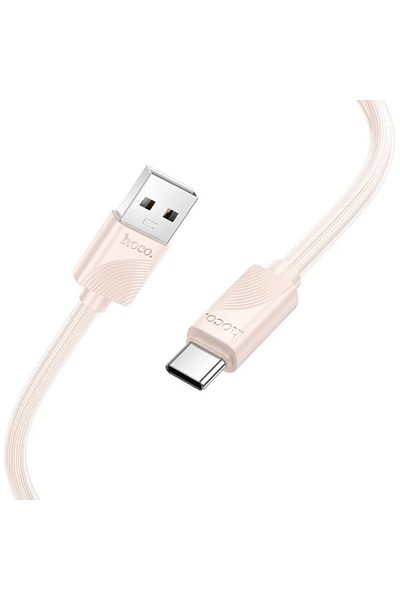 REDz Accessories Hoco X114 Data Cable, USB to Type-C, Compatible with iPhone 15/16 and Android, Fast 3A, Pink