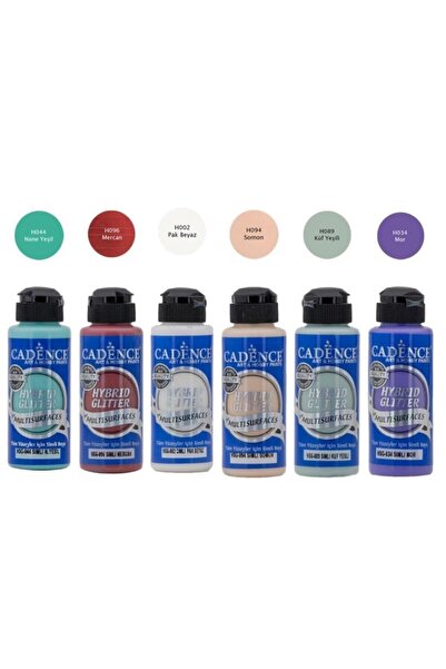 Cadence Simli Akrilik Boya Seti 120 ml 6 Lı Bebek Odası Özel Renkler - Turuncu