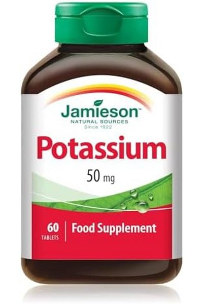 Jamieson Vitamins 50 mg Potassium 60 Tablets